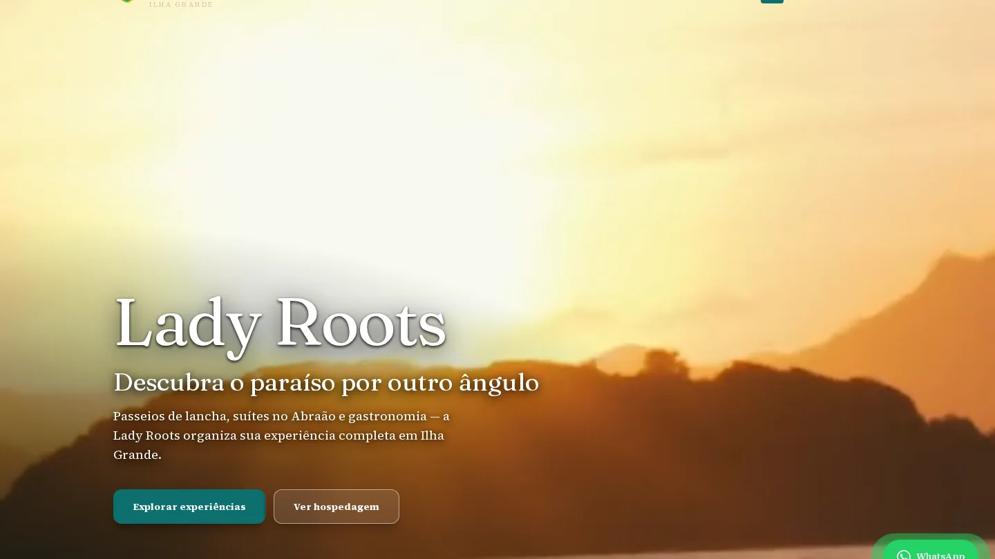 Site entregue: Lady Roots Ilha Grande