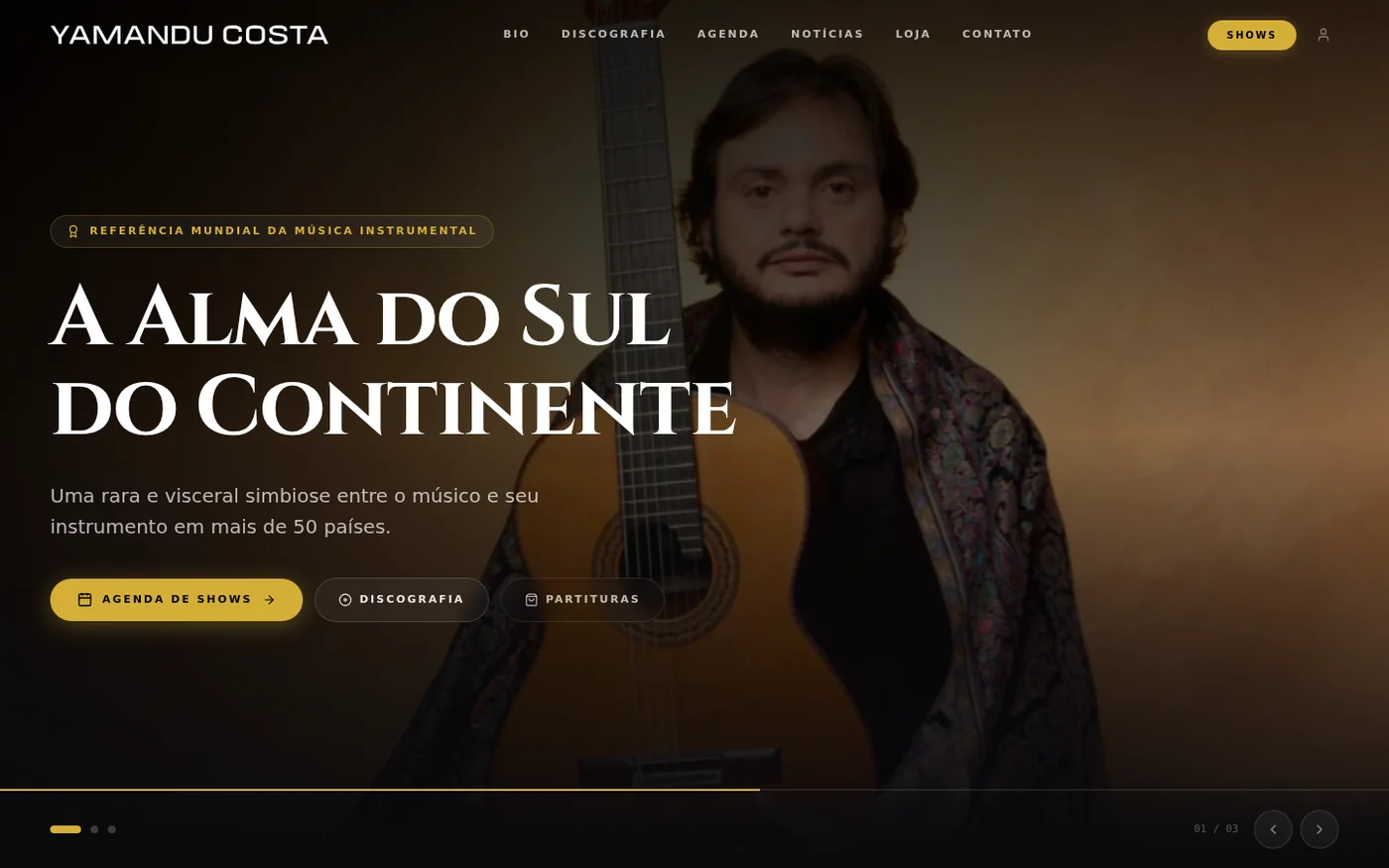 Site entregue: Yamandu Costa