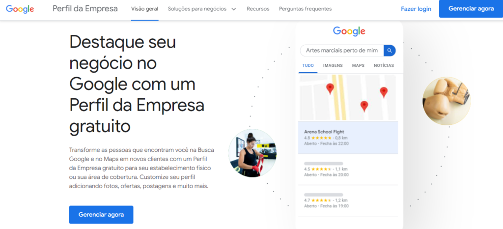 capture d'écran google mon entreprise google pour entreprises
