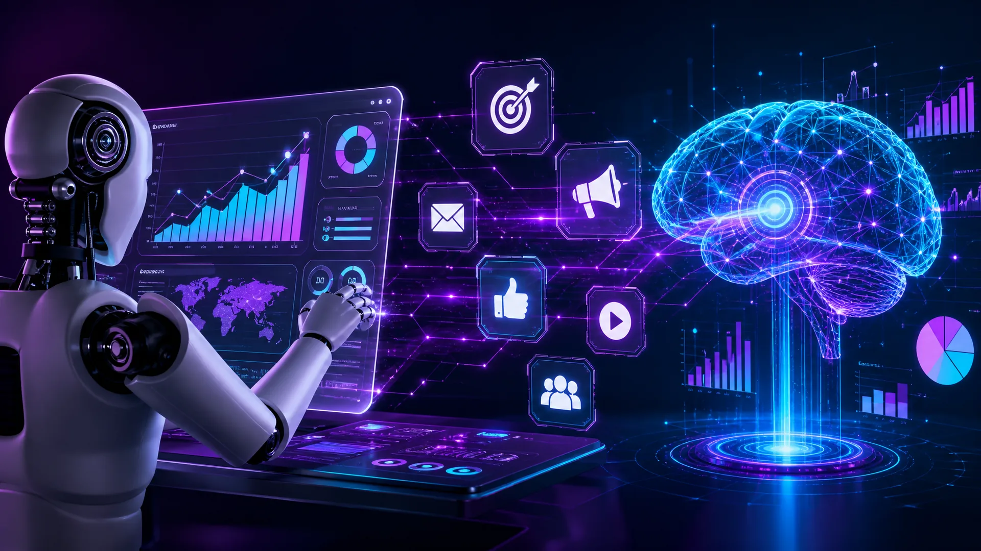 Imagem de capa do artigo: Comment l'Intelligence Artificielle Transforme le Marketing Digital Imagem de capa do artigo: Comment l'Intelligence Artificielle Transforme le Marketing Digital